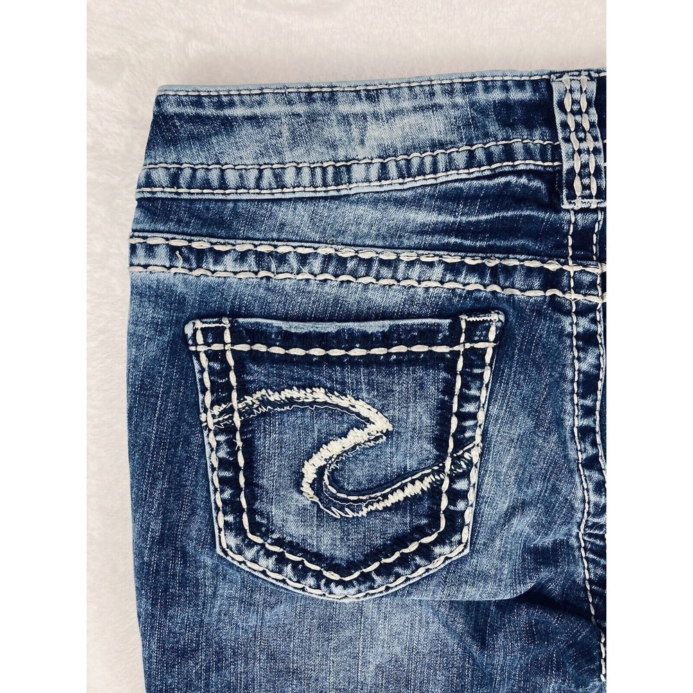 Silver Suki Capri Jeans Mid Rise Cropped Womens Size 29x22.5 - Picture 14 of 16